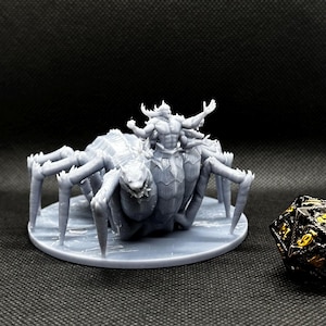Miniatura de Miska la Araña Lobo / Monstruo de fantasía de 28 mm / Miniatura de resina sin pintar para D&D, Pathfinder y TTRPG imagen 5