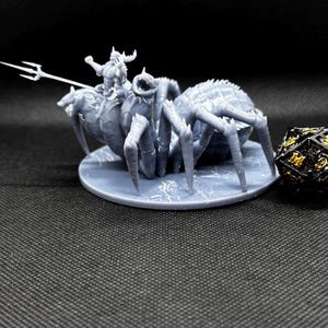 Miniatura de Miska la Araña Lobo / Monstruo de fantasía de 28 mm / Miniatura de resina sin pintar para D&D, Pathfinder y TTRPG imagen 4