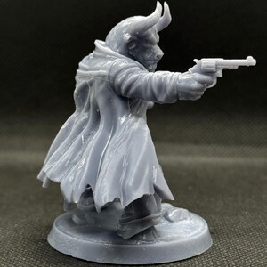 Minotaur Western Gunslinger Miniature Scaleable | TTRPG Tabletop RPG Figure | DnD Pathfinder Mini image 6