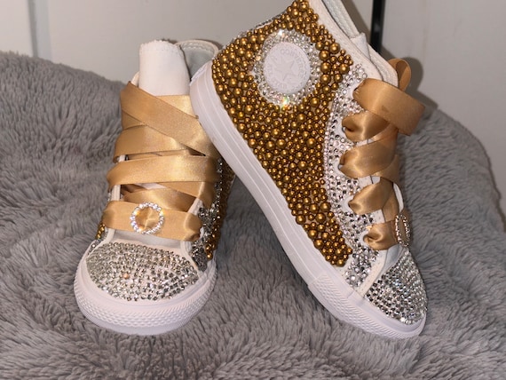 Beautiful toddler gold converse