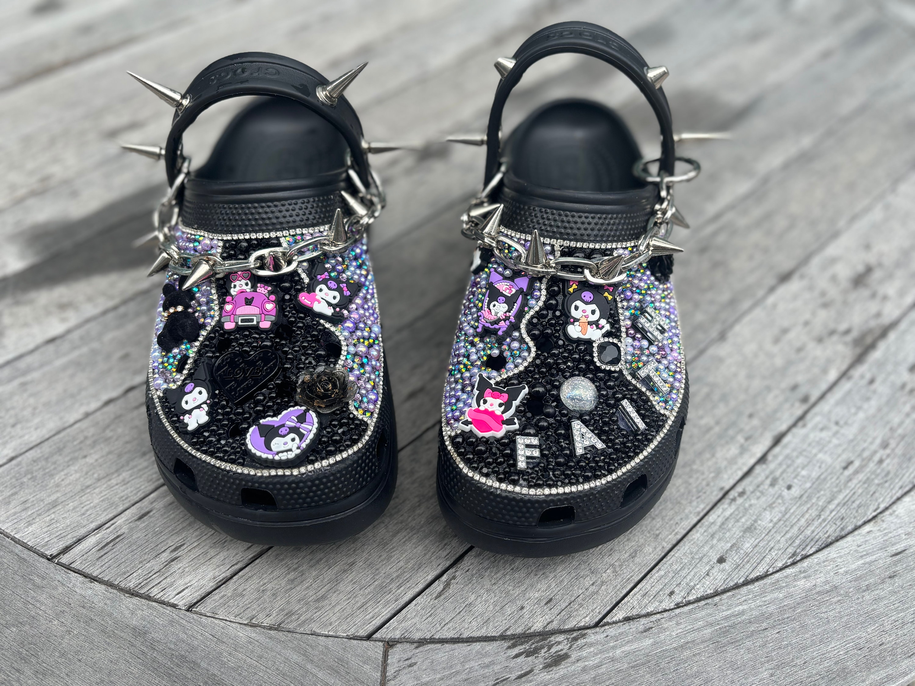 Kuromi Plateform Custom Crocs - Etsy