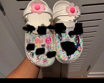 Powerpuff Girls Bling Crocs: Custom Rhinestone Shoes