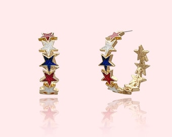 Boucles d'oreilles 4 juillet, boucles d'oreilles 4 juillet, boucles d'oreilles scintillantes 4 juillet, boucles d'oreilles scintillantes 4 juillet, boucles d'oreilles drapeau américain