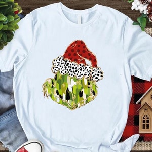 Funny Grinch Christmas Shirt, Green Guy Brushstroke Shirt,Women Grinch T-shirt,Grinchmas Christmas Gift,Grinch Santa,Girly Holiday Xmas Gift