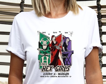 The Hex Girls Tour Shirt, Halloween Hex Girls Rock Band T-shirt,Retro Hex Girls Concert Tshirt, Halloween 90's Party Gift, Halloween Costume