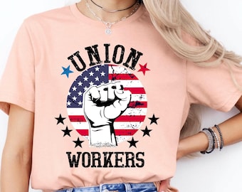 Union Workers Patriotic Shirt: American Flag Labor Day Tee