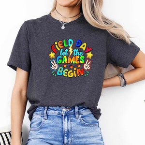 Kids Field Day Shirt,Kids Field Trip Shirt,Happy Field Day Gift for Student,School Game Day Tee,Last Day of School Gifts,Let The Games Begin