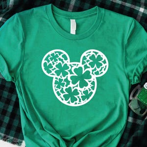 Disney Happy St Patrick&#39;s Day Shirt,Mickey Shamrock Shirt,Lucky Mickey Tee, Disneyland St Patty&#39;s Day Trip Tee,Irish Mickey St Patricks Gift
