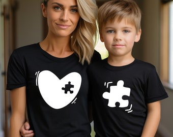 Heart Puzzle and Missing Piece Mommy and Me Shirt,Mommy Baby Matching Outfit, Mothers Day Gift,Mother Kid Shirt,New Mom Gift,Mama To Be Gift