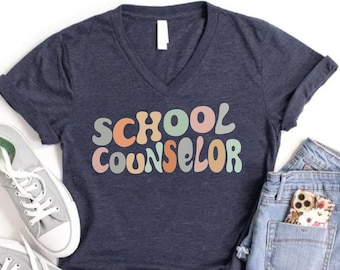 Retro School Counselor Shirt: Mental Health Gift
