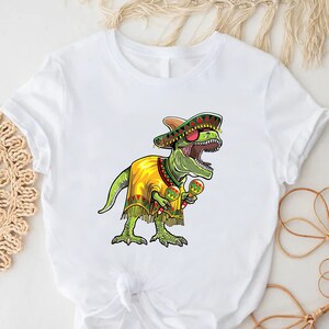Boys Mexican Party Shirt,Dinosaur Cinco De Mayo Shirt,Mexican Fiesta Shirt, Tacosauros Shirt, Dino Sombrero Shirt,Dinosaur Fiesta Squad Gift