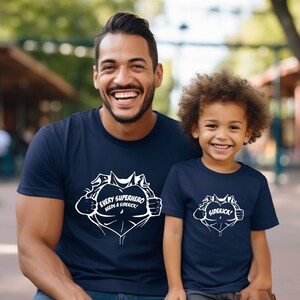 Every Superhero Needs A Sidekick,First Father&#39;s Day Gift, Father and Son Matching Tee,Dad Gift for Husband,New Father Gift,Baby Announcement