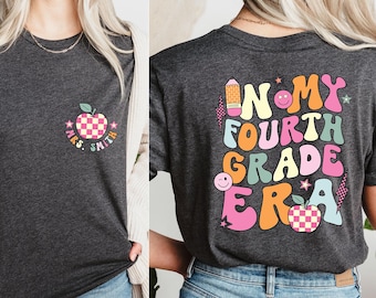Custom Name Fourth Grade Teacher Shirt,Custom Grade Level Teacher Team TShirt,4th Grade Teacher Gift,Elementary Teacher Crew ,Back to School