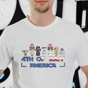 4th of July Star Wars Shirt, Disney 4th of July Shirt, 4th of July Star Wars Characters Tee, Disney Fourth Of July Star Wars Shirt