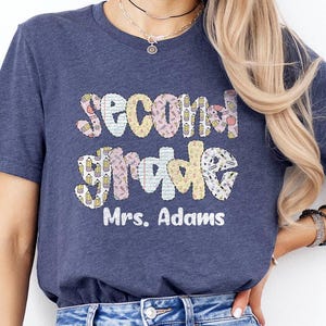 Second Grade Teacher Shirt, Floral 2nd Grade Teacher Shirt, Second Grade Teacher T-Shirt, Elementary Teacher Shirts, 2nd Grade Teacher Gift