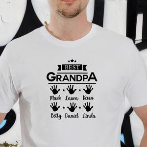 Best Grandpa Shirt, Gift for Granpa, Custom Name T-Shirt, Gift for Dad, Father&#39;s Day Shirt, Grandfather Gifts, Personalized T-Shirt