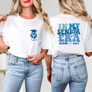In My Senior Era Class of 2025 Custom Name Shirt,Retro Graduation 2025 Shirt, End of School Year Gift,Custom Graduation Gift,Senior Graduate