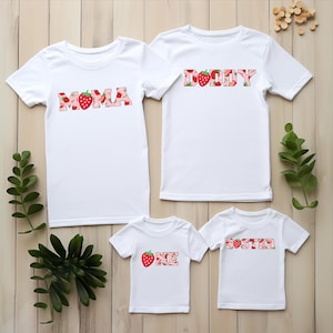 Berry First Birthday Matching Family Strawberry T-Shirts