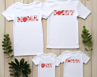 Berry First Birthday Matching Family Strawberry T-Shirts