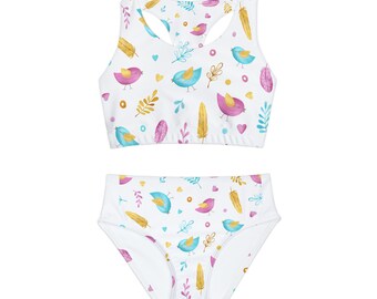 Girls Two Piece Swimsuit (AOP)