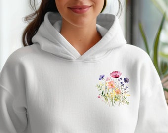 Wildflower Sweatshirt • Floral Sweater • Floral Crewneck • Flower Lover Gift • Gift for Her