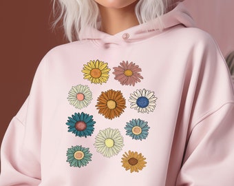 Floral Sweater, Wildflower Sweatshirt, Floral Sweatshirt Hoodie, Nana Sweatshirt, Gift for Her, New Mom Gift