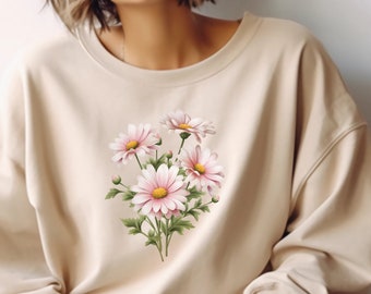 Floral Crewneck • Daisy Sweatshirt • Floral Sweater • Flower Lover Gift • Gift for Her