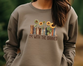 Read Banned Books Sweatshirt • Bookish Sweatshirt •  Reading Sweatshirt • Booktrovert Library Sweatshirt