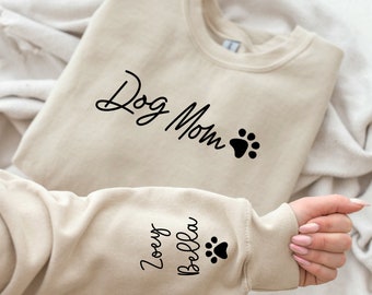 Custom Dog Sweater, Custom Pet Shirt, Comfy Momma Sweatshirt, Dog Mom Sweatshirt with Name, Dog Mom Gift, Dog Lover