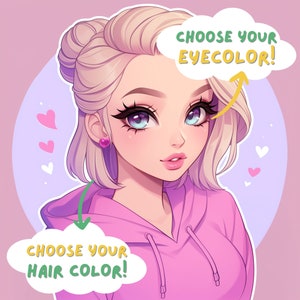 Customized Twitch Icon, commission, streamer art, twitch profile pic, streaming, commission, emote, twitch emote, custom short hair girl art