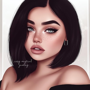 Twitch Icon for Streamer Art Twitch Profile Pic for Streaming, no commission needed, emote, twitch emote digital art beautiful portrait