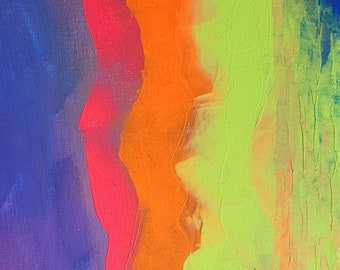Neon Abstract Art | Original Acrylic Painting on Canvas