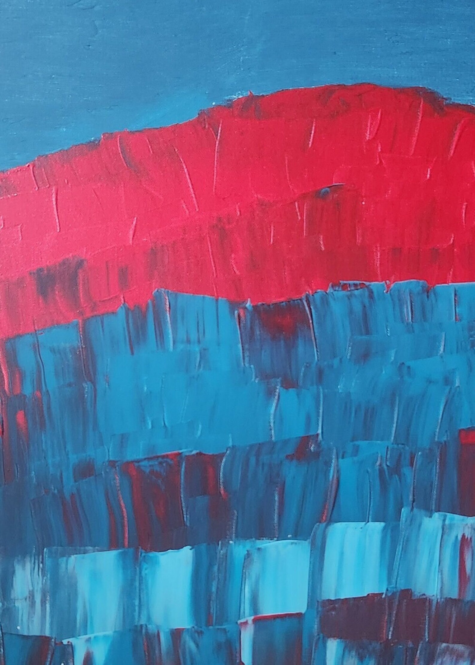Cherry Blue Raspberry | Original Abstract Art, One of a Kind Artwork ...