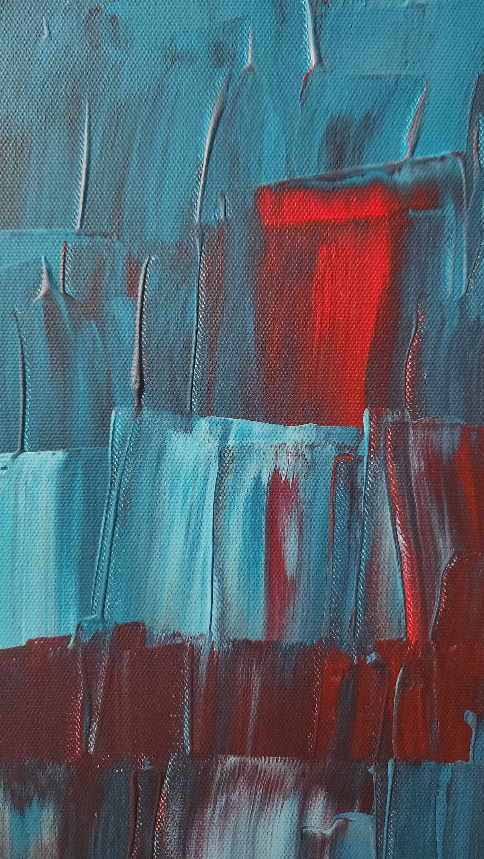 Cherry Blue Raspberry | Original Abstract Art, One of a Kind Artwork ...