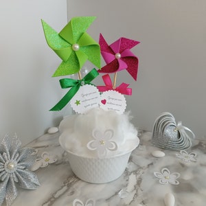 Girandola idea bomboniera/segnaposto per nascita, battesimo, compleanno e comunione