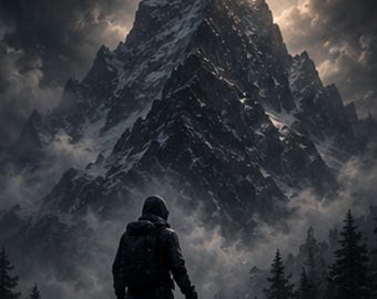 The Endless Climb | Inspirational Mountain Wall Art Printable | Mental Health Digital Download | Resilience & Growth Artwork
