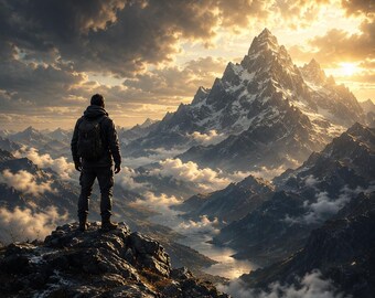 The Mountain Beyond | Inspirational Mountain Wall Art Printable | Personal Growth Digital Download | Resilience & Journey Artwork