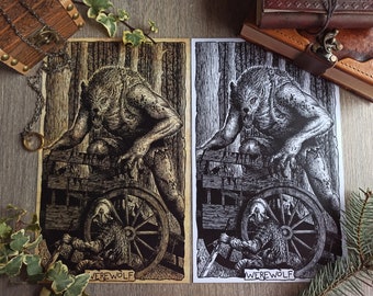Werewolf Art Print (18x29cm) High quality print