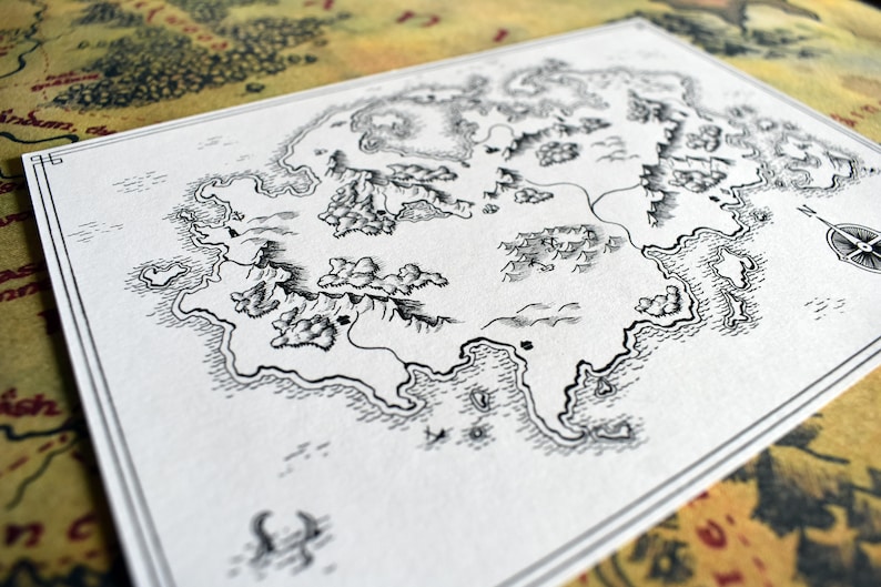 Personalisierte Landkarte im A3, A4, A5 Format Für Geschenke, D&D, D&D und andere Rollenspiele Bild 5