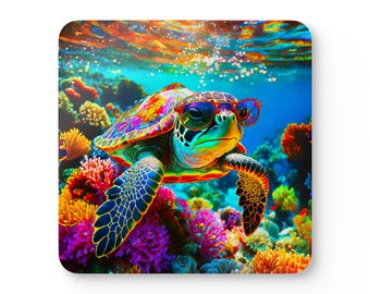 Juego de posavasos de tortugas marinas