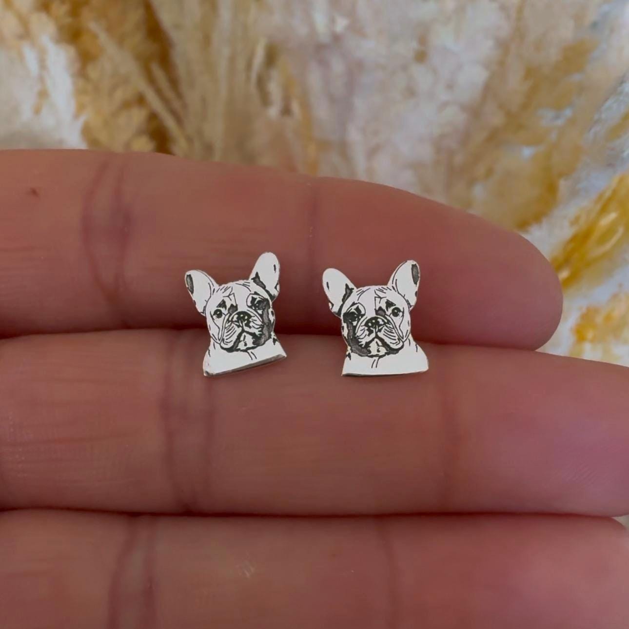 BONSNY Acrylic French Bulldog Pug Dog Earrings - Cute Puppy Dangle Earrings For Women & Girls, Lightweight Gift - View #9
