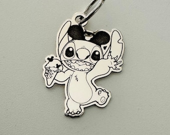 925 sterling silver stich pendant, Mickey ears, cartoons, stitch, gifts for her, magic kingdom