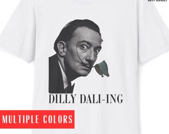 Salvador Dali Shirt pop Surrealism modern melting clock classic Art witty iconic mustache artist painter Museum gift funny history student