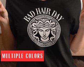 Medusa Snake Face Shirt, Goddess Medusa TShirt, Greek Mythology T-Shirt, Snakes Head Witch tee, Mythology Shirt, Witchy Shirt, Bad Hair Day