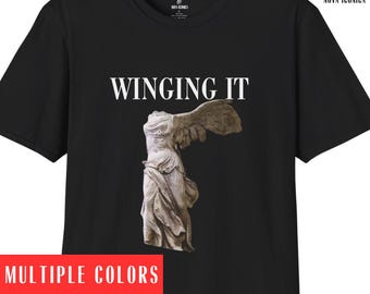Renaissance Art Shirt History shirt Aesthetic ancient greek statue t-shirt Famous Painting winged victory of samothrace bookish Winging It