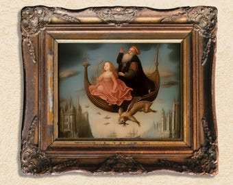 Weird Renaissance Art Unframed Poster Print Bosch Weirdcore
