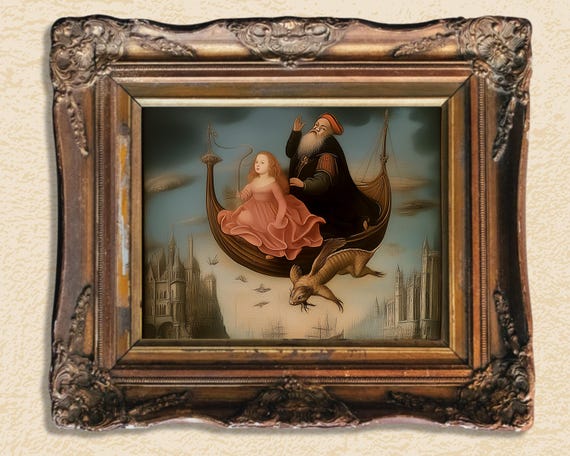 Weird Renaissance Art Unframed Poster Print Bosch Weirdcore