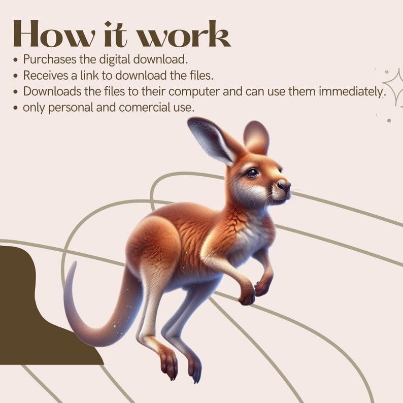Kangaroo PNG Clipart Set - High-res Australian Wildlife Designs for ...