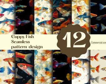 Guppy Fish Assorted Colors and Patterns - Perfect for Novice Aquarists
