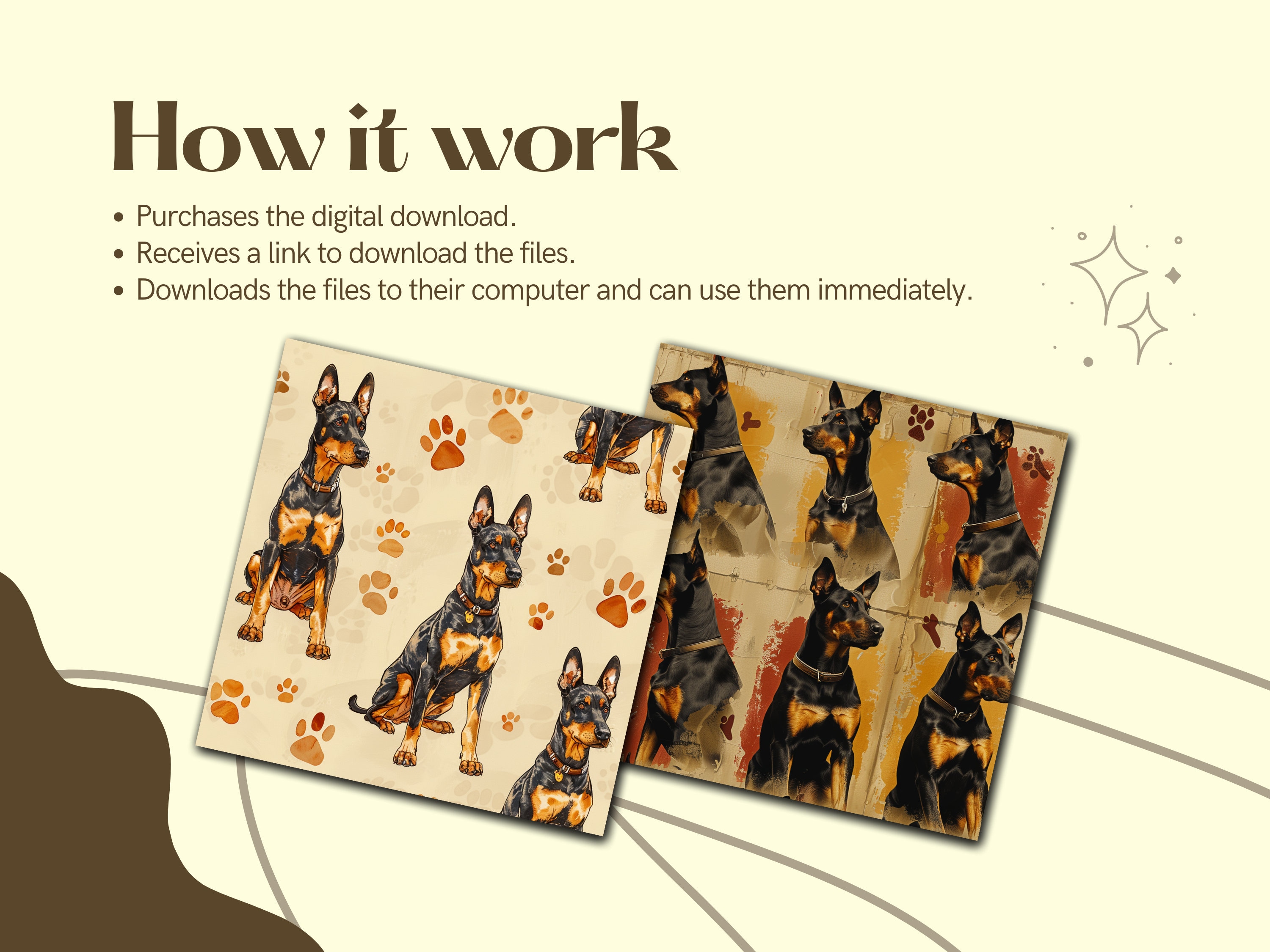Seamless Doberman Pattern - Digital Paper for Dog Lovers, Ideal for ...